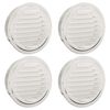 vidaXL Tampas de ventila&ccedil;&atilde;o de ar 4 unid. Prateado 200 mm