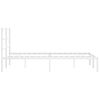 vidaXL Estrutura de cama com cabeceira 140x190 cm metal branco