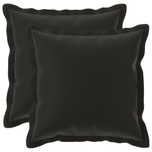 vidaXL Capa almofada 2 unid. HOUTEN Preto 30 x 30 cm Poli&eacute;ster