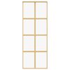 vidaXL Porta deslizante 76x205 cm vidro ESG/alumínio dourado