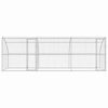 vidaXL Canil de Cachorro 3 pcs Prateado 6 x 2 x 2 m A&ccedil;o galvanizado