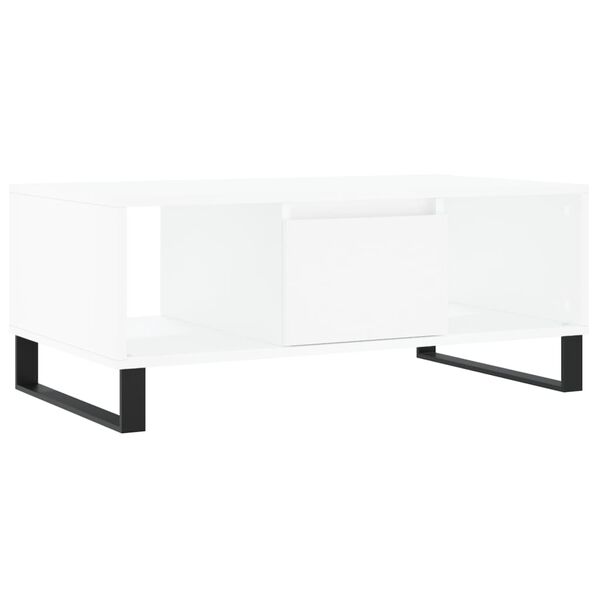 vidaXL Mesa de centro 90x50x36,5 cm derivados de madeira branco