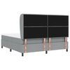 vidaXL Cama Box com colch&atilde;o Cinzento-claro 180 x 200 cm tecido