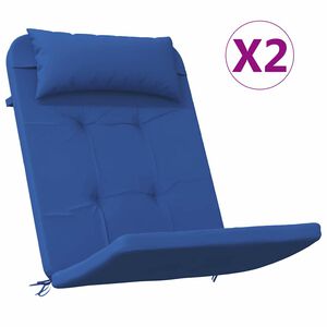 vidaXL Almofadas de cadeira 2 unid. Tecido Oxford Azul
