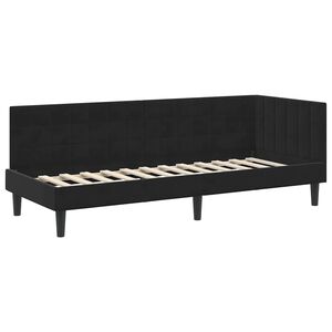 vidaXL Estrutura de Cama de Canto Preto 80 cm x 200 cm Veludo