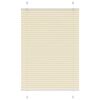 vidaXL Creme Plissada Cega 85x150 cm Largura Tecido 84,4 cm Poli&eacute;ster