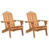 vidaXL Cadeiras de jardim Adirondack 2 pcs madeira de ac&aacute;cia maci&ccedil;a