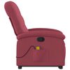 vidaXL Poltrona de massagens reclin. elevat&oacute;ria tecido vermelho tinto