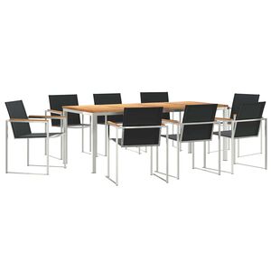 vidaXL ConjuntodeJantarparaJardim 7 pcs Madeira de Teak Sólida