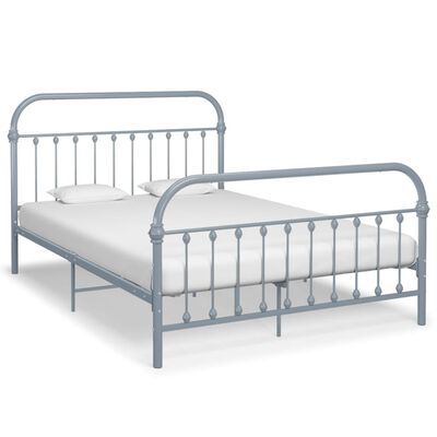 vidaXL Estrutura de cama metal 140x200 cm cinzento