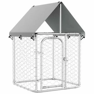 vidaXL Canil de exterior com telhado 100x100x150 cm