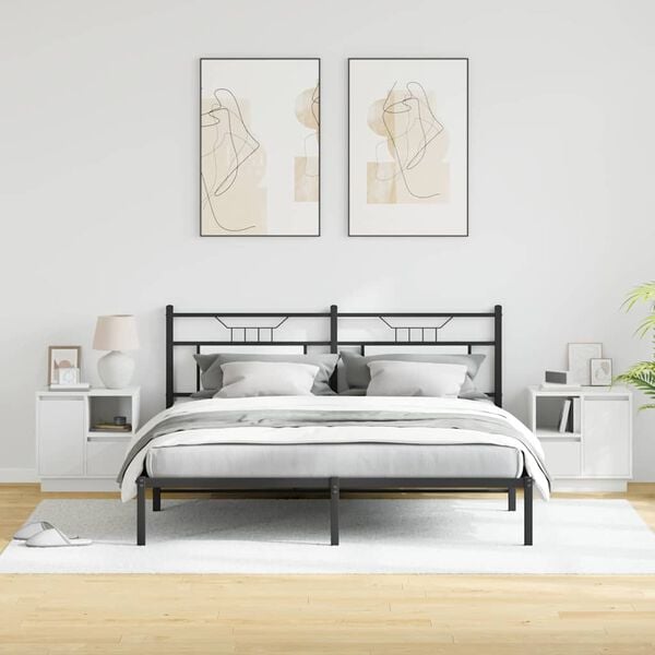 vidaXL Arm&aacute;rio de Cabeceira com gaveta 2 pcs Branco 50 x 34,5 x 50 cm.