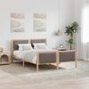 vidaXL Estrutura da cama com cabeceira Marrom e taupe 135 x 190 cm