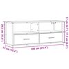 vidaXL Móvel p/ TV 100x31x39,5 cm deriv. madeira/metal carvalho sonoma