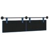 vidaXL Cabeceira Suspensa Riscas Azul 190 x 55 x 5 cm tecido