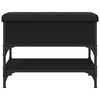 vidaXL Banco sapateira 62x42x45 cm derivados de madeira preto