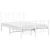 vidaXL Estrutura de cama com cabeceira e pés 120x200 cm metal branco