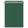 vidaXL Abrigo de jardim metal verde 204x132x186 cm