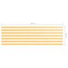 vidaXL Tela de varanda 90x300 cm tecido Oxford branco e amarelo