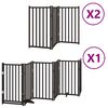 vidaXL Port&atilde;o p/ c&atilde;es com porta dobr&aacute;vel 12 pain&eacute;is 600 cm &aacute;lamo preto