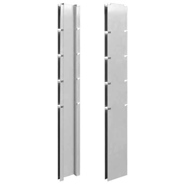 vidaXL Postes de veda&ccedil;&atilde;o 10 pcs 140 cm a&ccedil;o galvanizado prateado