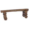 vidaXL banco Natural 110 x 30 x 34 cm Madeira de Teca S&oacute;lida