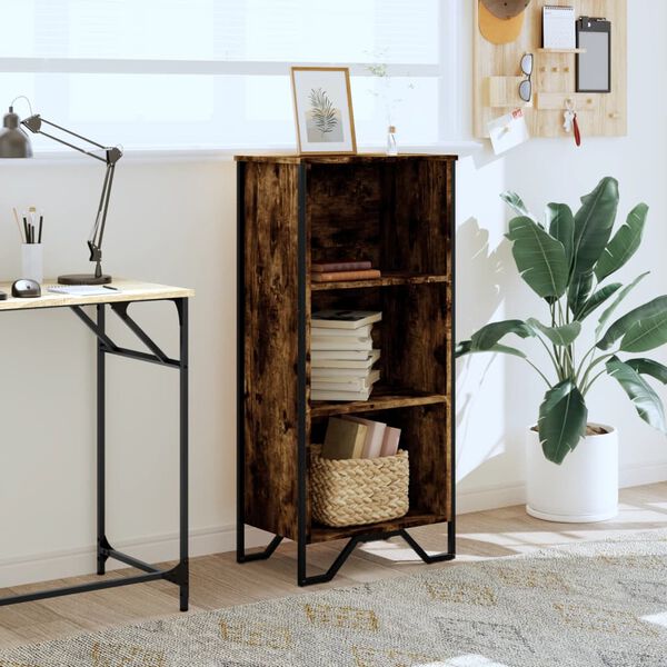 vidaXL Estante 50x31x106 cm derivados de madeira carvalho fumado