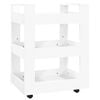 vidaXL Carrinho de cozinha 60x45x80 cm derivados de madeira branco
