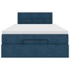 vidaXL Estrutura cama otomana colch&atilde;o 120x200cm veludo azul escuro