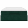 vidaXL Cama otomana com colch&atilde;o 120x190 cm veludo verde-escuro