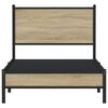 vidaXL Estrutura de cama sem colchão 80x200 cm metal carvalho sonoma