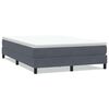 vidaXL Cama com molas sem colch&atilde;o 160x220 cm veludo cinzento-escuro