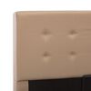 vidaXL Cama hidráulica c/ arrumação 100x200cm couro artif. cappuccino