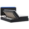vidaXL Cama de Armazenamento LED com Colch&atilde;o Preto 180 x 200 cm Veludo