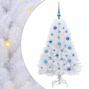 vidaXL &Aacute;rvore de Natal Articulada Artificial Branco 120 cm PVC e A&ccedil;o