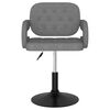 vidaXL Cadeira de jantar girat&oacute;ria tecido cinzento-claro