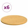 vidaXL T&aacute;buas de cortar 6 pcs &Oslash;30x1,5 cm bambu