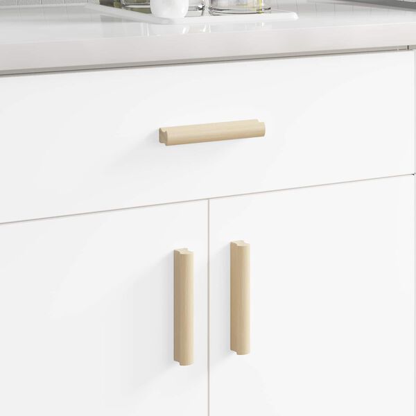 vidaXL Cabo Reto 12 pcs Cor de Madeira Natural 130 x 25 x 30 mm