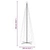 vidaXL Árvore de Natal em cone 1400 luzes LED 160x500 cm branco frio