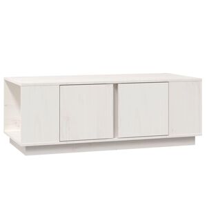 vidaXL Mesa de centro 110x50x40 cm pinho maci&ccedil;o branco