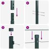 vidaXL Poste de Cerca Outros 26 pcs Verde 3,2 x 3,2 x 210 cm Aço