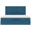 vidaXL Estrutura cama otomana colch&otilde;es 180x200 cm veludo azul escuro