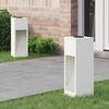 vidaXL Luz Solar LED de Caminho 2 pcs Branco A&ccedil;o Laminado a Frio