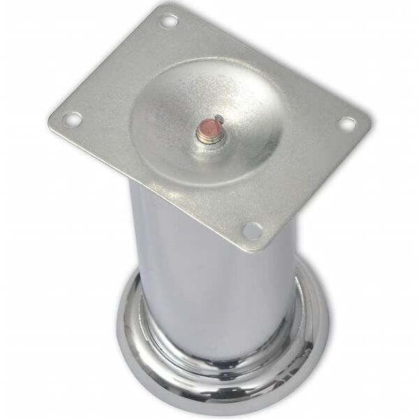 vidaXL P&eacute;s para sof&aacute; redondos 8 pcs 120 mm cromado