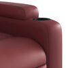 vidaXL Poltrona massagens reclin. elétrica couro artif. vermelho-tinto