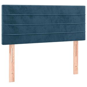vidaXL Cabeceira de cama veludo 100x5x78/88 cm azul-escuro