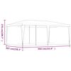 vidaXL Tenda p/ festas c/ 6 paredes laterais rede 6x4 m PEAD vermelho