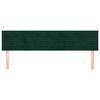 vidaXL Cabeceira de cama 2 pcs veludo 80x5x78/88 cm verde-escuro
