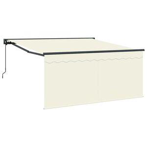 vidaXL Toldo Retr&aacute;til Manual Creme 300 x 250 cm Poli&eacute;ster e Alum&iacute;nio