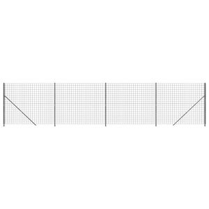 vidaXL Cerca de malha de arame com flange 1,4x10 m antracite